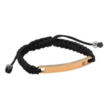 Stainless Steel ID Bracelet Blank Adjustable Rope Chain 5pcs
