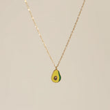 18K Stainless Steel Plated Avocado Pendant Necklace