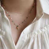 Stainless Steel 18K Tulip Pendant Necklace Women Small Fresh Jewelry