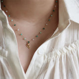 Stainless Steel 18K Tulip Pendant Necklace Women Small Fresh Jewelry