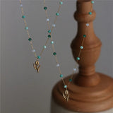 Stainless Steel 18K Tulip Pendant Necklace Women Small Fresh Jewelry