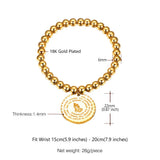 Stainless Steel Prayer Bracelet Praying Hands 18K Plated