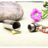 Stainless Steel Prayer Wheel Tube Ash Urn Memorial Pendant Necklaces