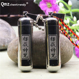 Stainless Steel Prayer Wheel Tube Ash Urn Memorial Pendant Necklaces