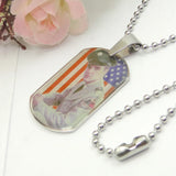 Stainless Steel Presley Tag Jewelry Gift Photo Pendant Necklace Fans Memorial