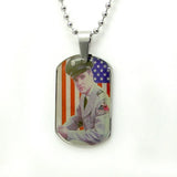 Stainless Steel Presley Tag Jewelry Gift Photo Pendant Necklace Fans Memorial