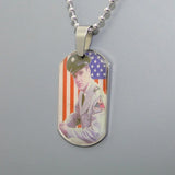 Stainless Steel Presley Tag Jewelry Gift Photo Pendant Necklace Fans Memorial