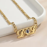 Stainless Steel Projection Photo Necklace Heart Personalized Name Pendant