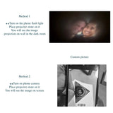 Stainless Steel Projection Photo Necklace With Angel Wings