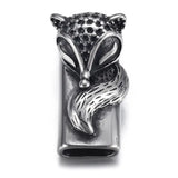 Stainless Steel Fox Slider Beads for Leather Bracelet DIY