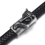 Stainless Steel Fox Slider Beads for Leather Bracelet DIY