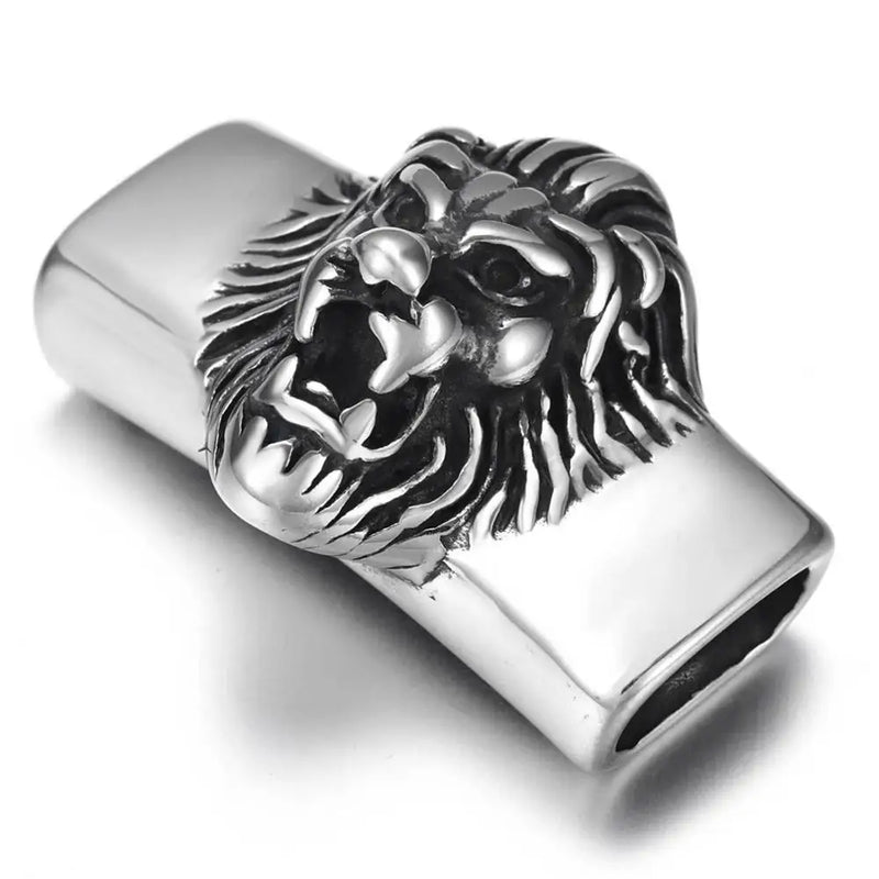 Stainless Steel Lion King Slider Beads 13*6mm for Leather Bracelet