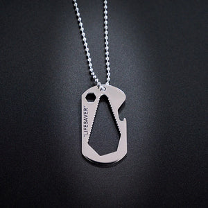 Stainless Steel Razor Pendant Necklace for Him