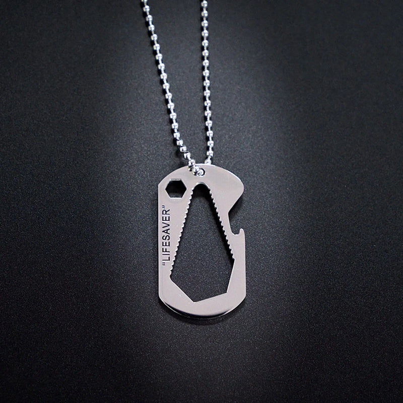 Stainless Steel Razor Pendant Necklace for Him