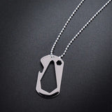 Stainless Steel Razor Pendant Necklace for Him