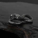 Punk Rock Snake Pendant Necklace Biker Stainless Steel Accessories