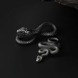 Punk Rock Snake Pendant Necklace Biker Stainless Steel Accessories