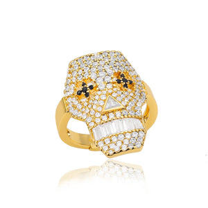 Stainless Steel Punk Skull Rings Adjustable Gothic Christmas Jewelry