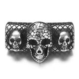 Punk Three Skull Slider Beads for Leather Bracelet