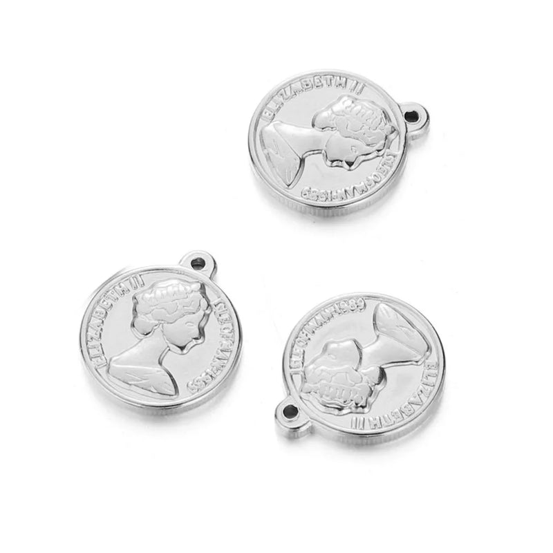 Queen Coin Charms Pendants For DIY Necklace Bracelet 20pcs