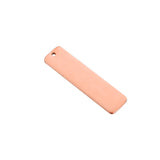 Stainless Steel Rectangle Blank Charms for DIY Name Logo Necklace Keychain