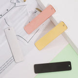 Stainless Steel Rectangle Blank Charms for DIY Name Logo Necklace Keychain
