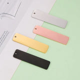 Stainless Steel Rectangle Blank Charms for Engrave Name Plate