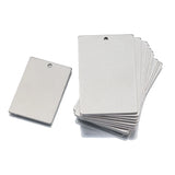 Stainless Steel Rectangle Tag Disc Pendants Charms for Jewelry Making