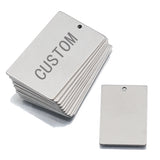 Stainless Steel Rectangle Tag Disc Pendants Charms for Jewelry Making
