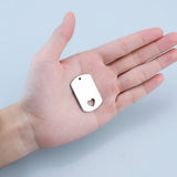 Stainless Steel Rectangle Dogtags Blank Metal Stamping Plates 10pcs