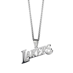 Stainless Steel Red Sports Ball Pendant Necklace with Chain
