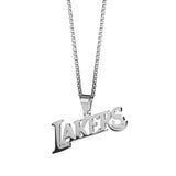 Stainless Steel Red Sports Ball Pendant Necklace with Chain