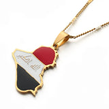 Iraq Map Pendant Necklace Allah Name Pendant Iraq Map Jewelry