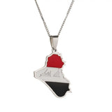 Iraq Map Pendant Necklace Allah Name Pendant Iraq Map Jewelry