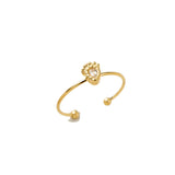 Women's Natural Stone Open Ring Stainless Steel Party Jewelry