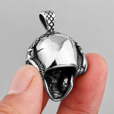 Stainless Steel Skull Headphones Pendant Sweater Chain