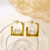 Romantic Freshwater Pearl Hoop Earrings for Women
