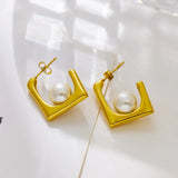 Romantic Freshwater Pearl Hoop Earrings for Women