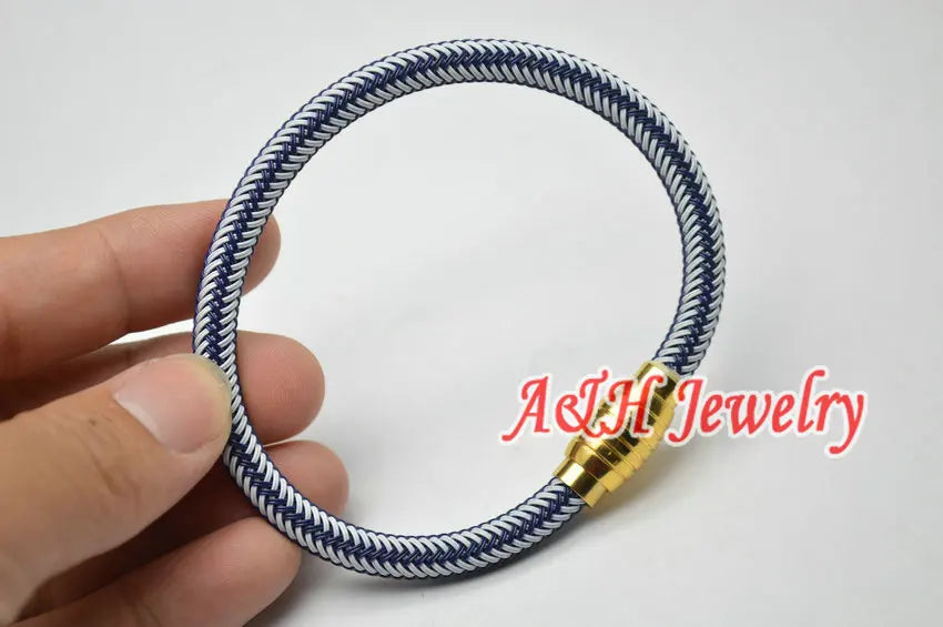 6mm Stainless Steel Rope Bracelet with Magnet Clasp