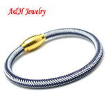 6mm Stainless Steel Rope Bracelet with Magnet Clasp