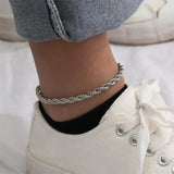 3mm 4mm Stainless Steel Rope Chain Anklet Women Leg Bracelet
