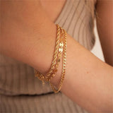 Stainless Steel Rope Chain Bracelet Women Bangle 3mm Minimalist
