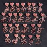 Stainless Steel Rope Chain Cursive Letter Crystal Charm Necklace