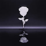 Stainless Steel Rose Flower Brooch Pin Silver Big Rose Broochs BXH7318S01