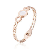 Stainless Steel Rose Bracelet Crystal Lover Cuff Bangle
