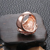 Stainless Steel Rose Flower Ring Women Gift Hot Wedding Jewelry