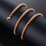 Stainless Steel Rose Round Box Chain 2mm-5mm
