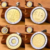 Rotatable Om Mani Padme Hum Pendant Necklace