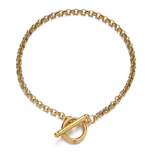Stainless Steel Chain Toggle Anklet Foot Chain Women Summer Yoga Beach Leg