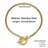 Stainless Steel Round Chain Anklet for Women Summer Yoga Beach Leg Chain